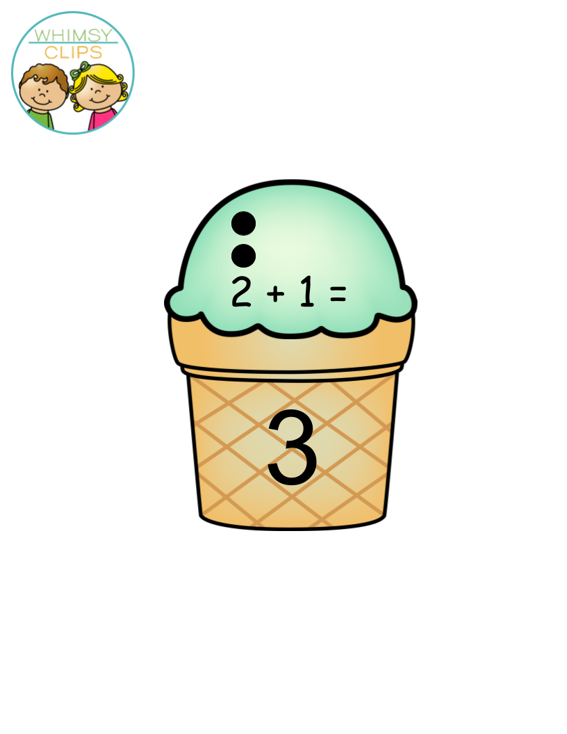 Ice Cream Scoop Addition 1-10