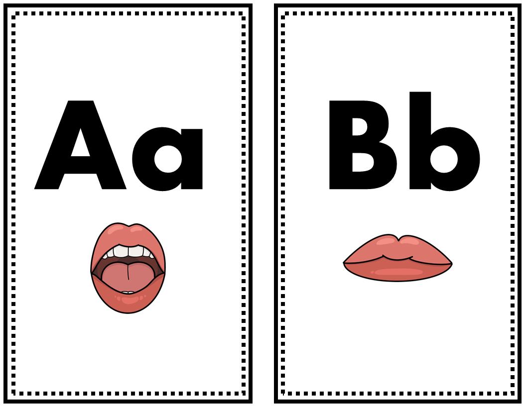 Letter Sound Cards With Mouth Pieces