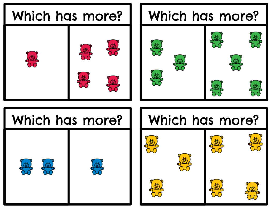 More or Less Task Cards