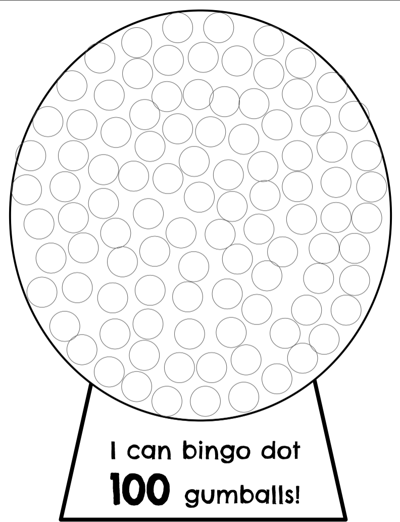 100 Gum balls Bingo Dot