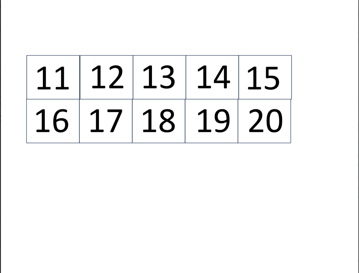Winter Counting Mats 1-20