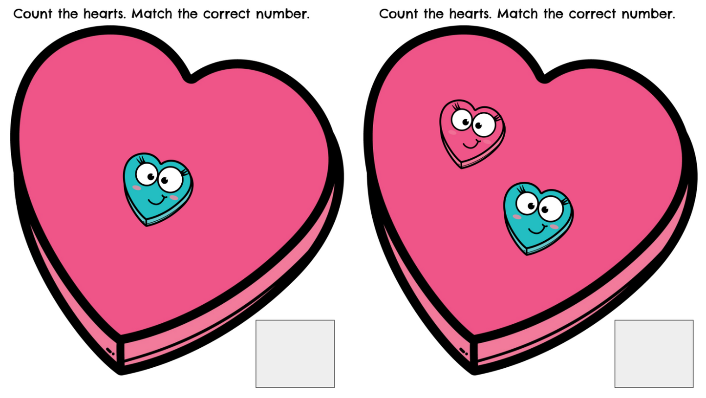 Heart Counting Cards