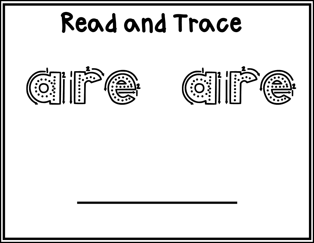 Sight Word Tracing X4