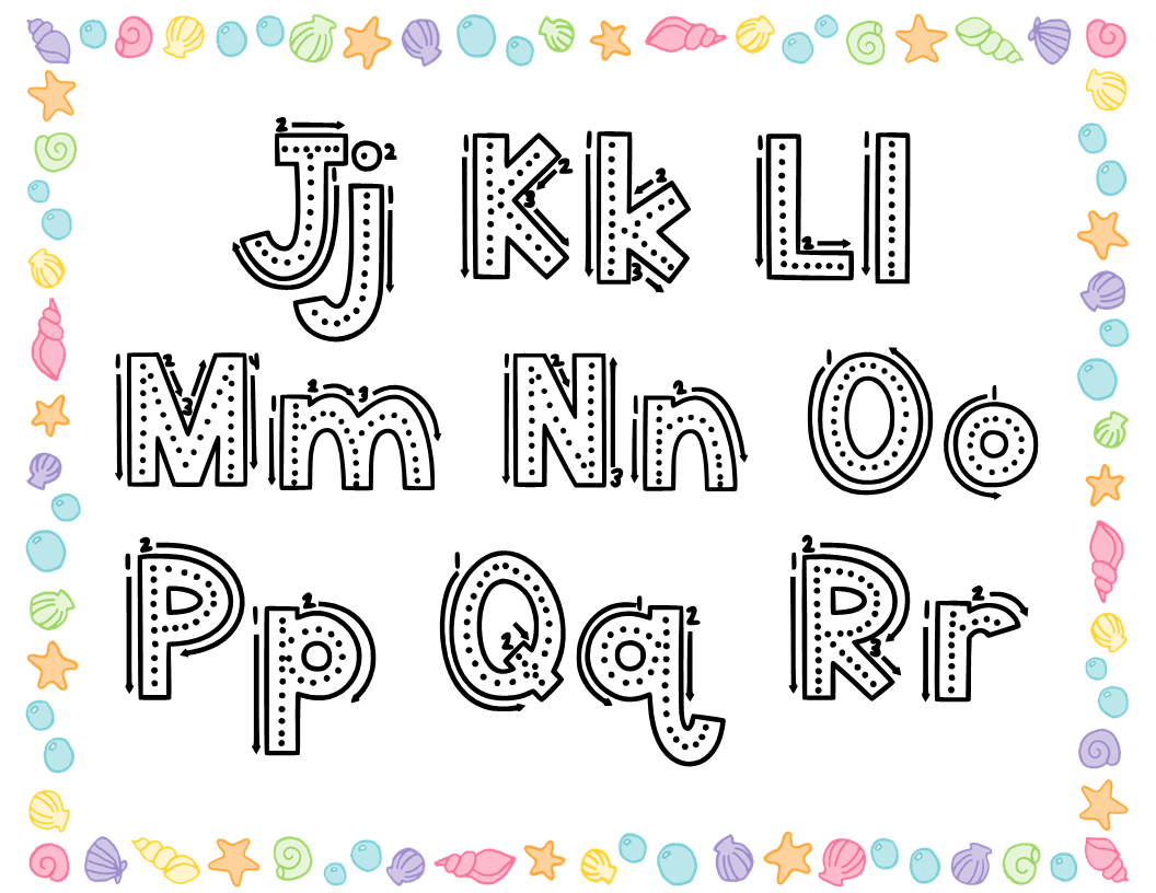 Summer Alphabet Tracing