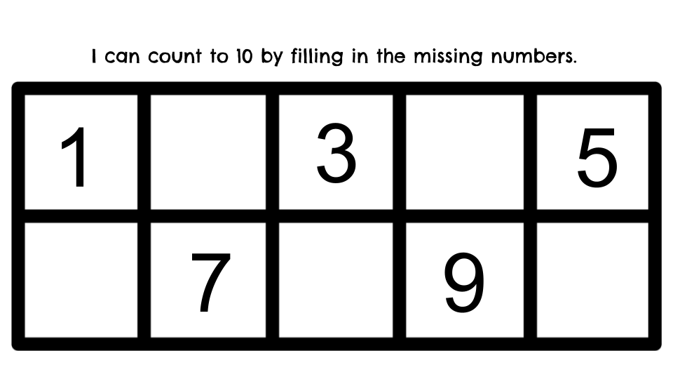 1-10 Missing Numbers