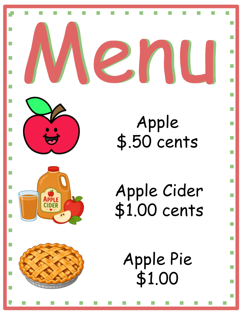 Apple Orchard - Dramatic Play Stand
