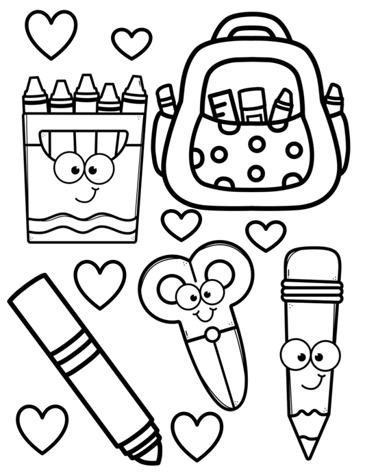 FREE Back To School Coloring Pages