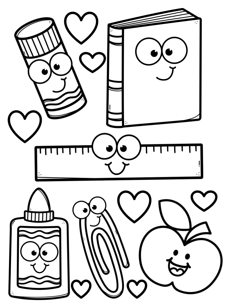 FREE Back To School Coloring Pages