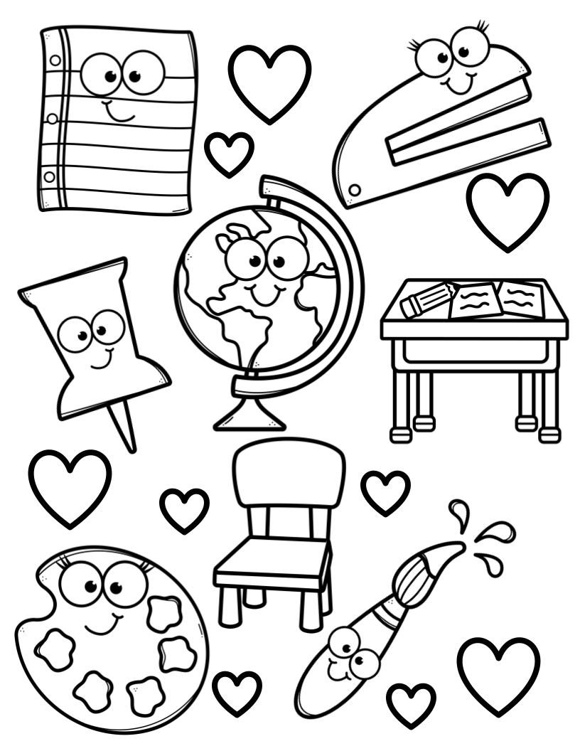 FREE Back To School Coloring Pages