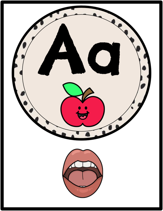 Beige Pattern - Alphabet Posters