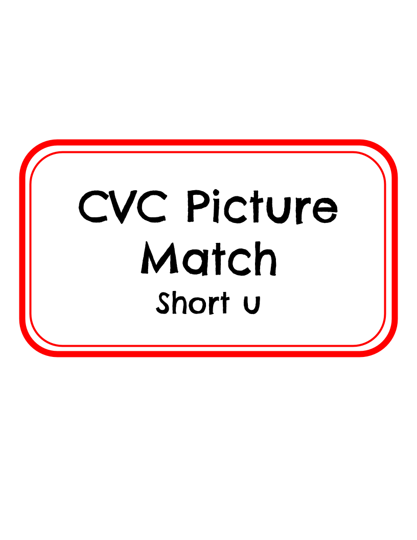 CVC Picture Match File Folder