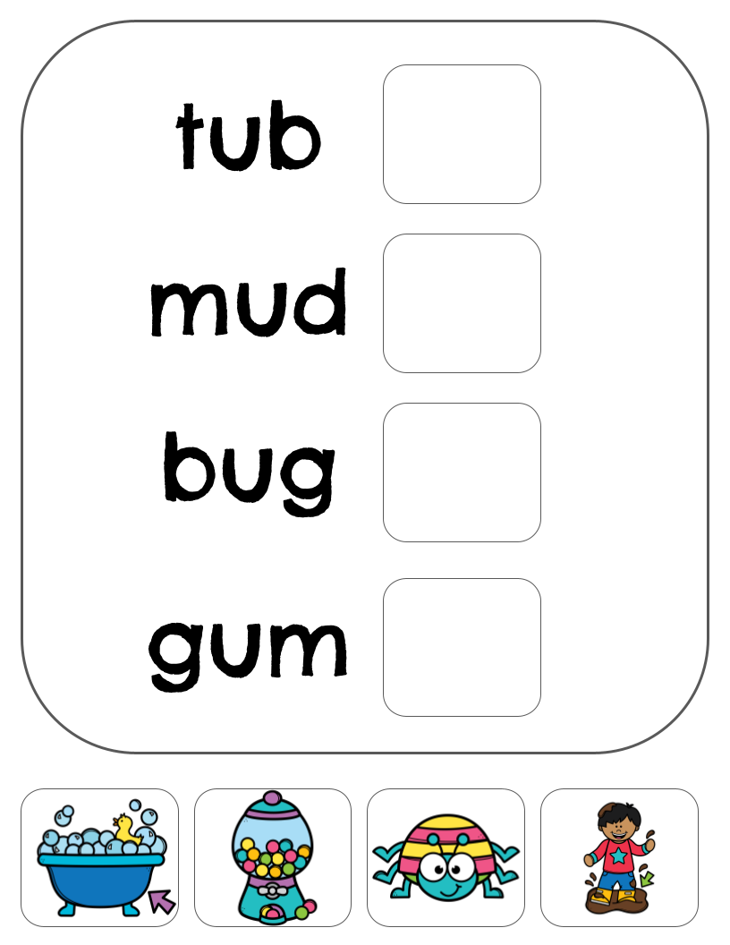 CVC Picture Match File Folder