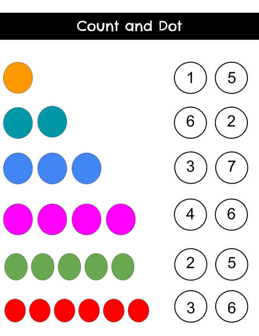 Count to 5 Bingo Dot