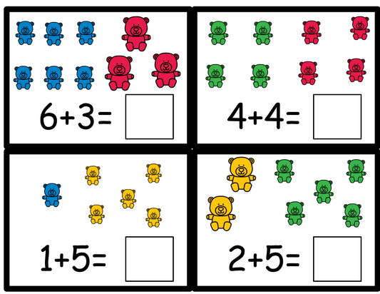 Counting Bear Addition Cards