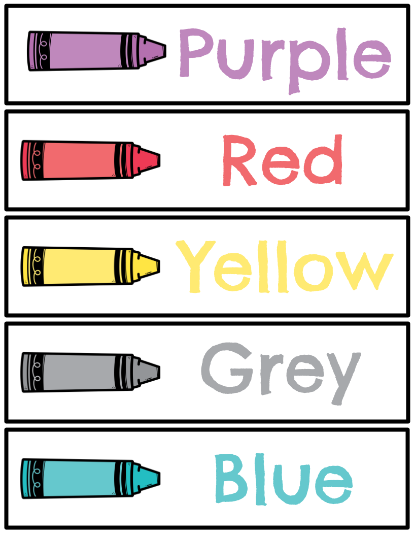 Crayon Labels – Lotus Learning