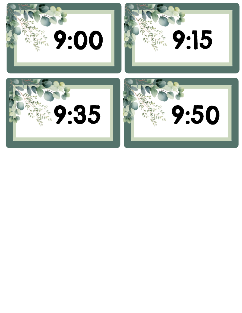 Editable Schedule - see description on how to edit