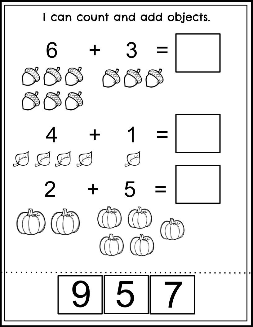 Fall Addition Within 10