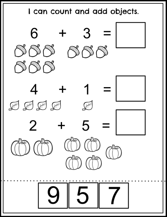 Fall Addition Within 10