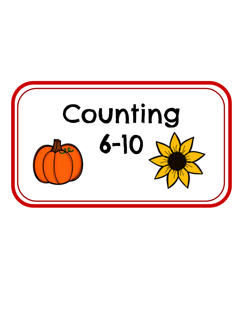 Fall Counting File Folder 1-10