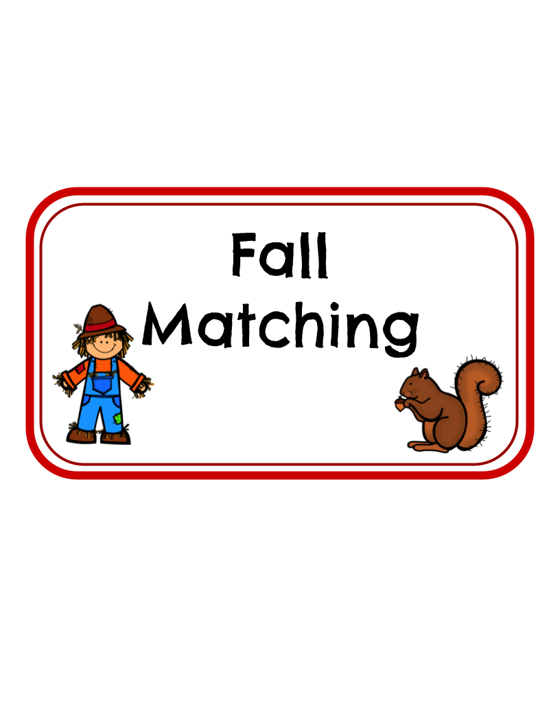 Fall File Folder - Matching