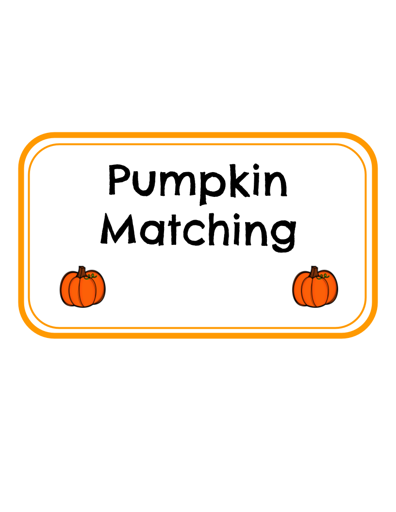 Fall File Folder - Matching