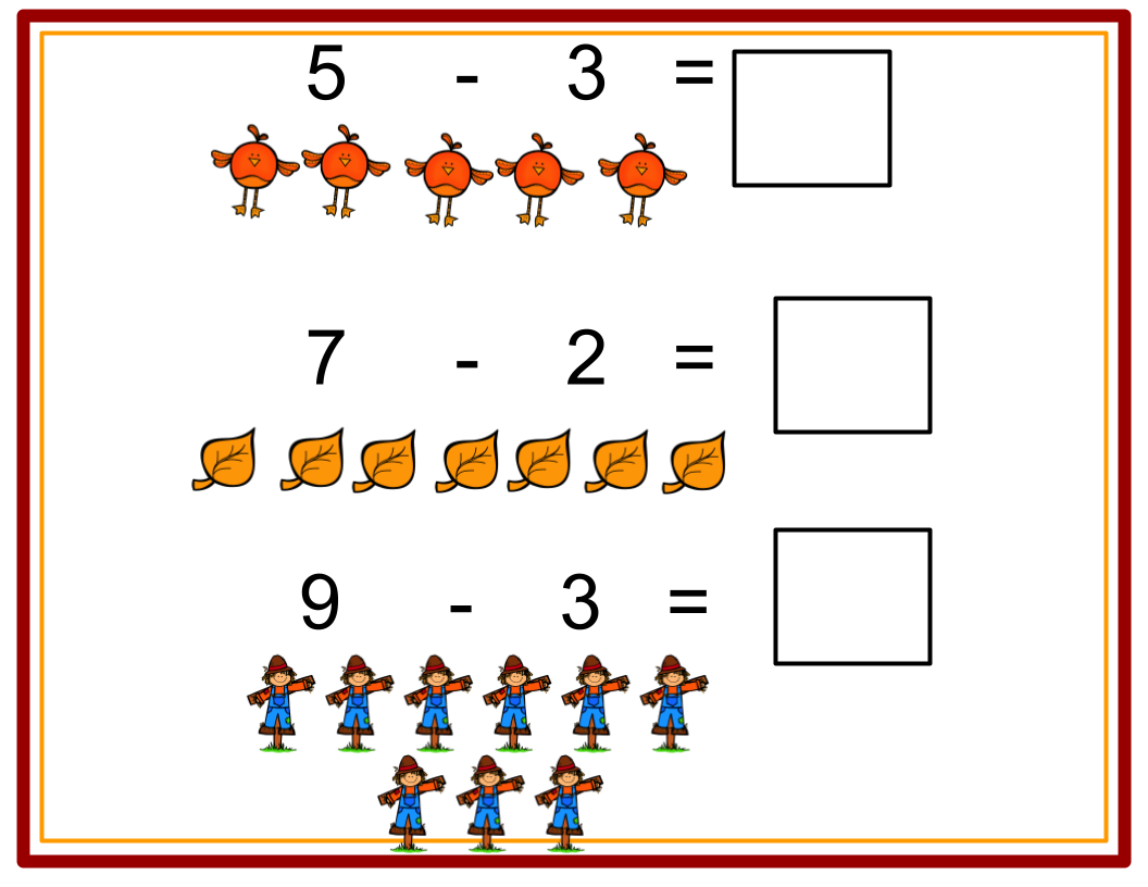 Fall Subtraction Binder
