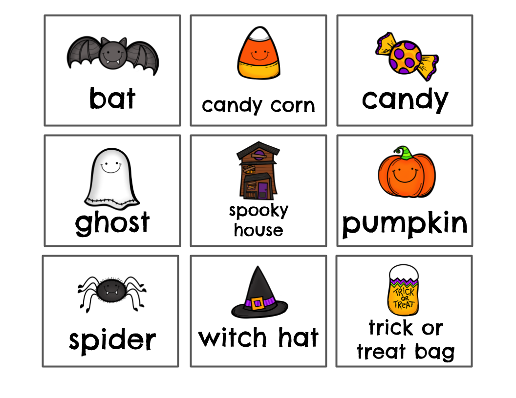 Halloween Sensory Bin Match