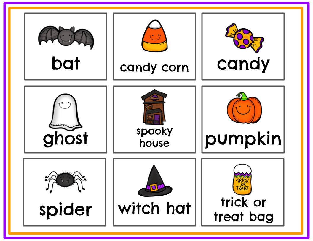 Halloween Sensory Bin Match