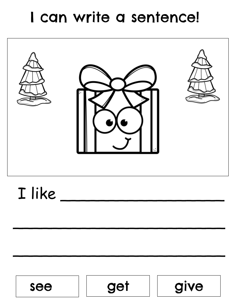Holiday Sentence Writing