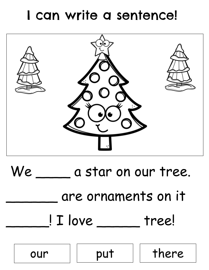 Holiday Sentence Writing