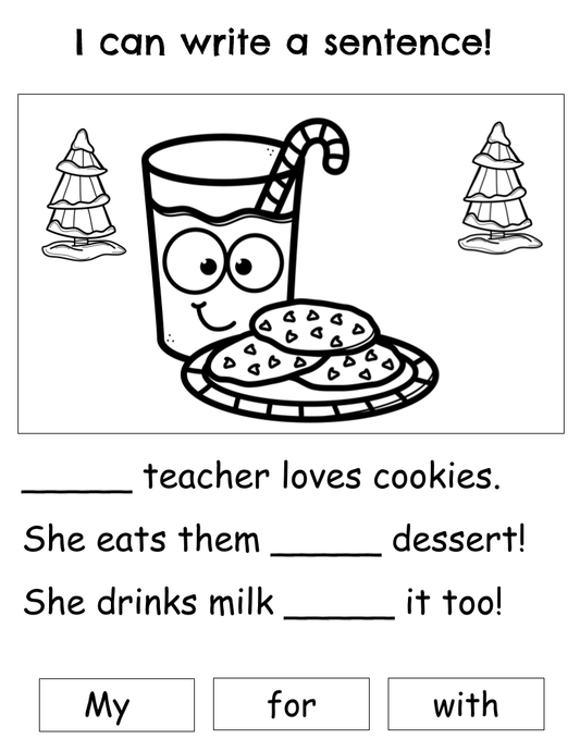 Holiday Sentence Writing