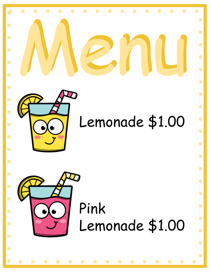 Lemonade Stand - Dramatic Play Center