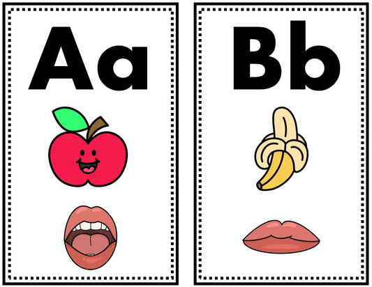 Letter Sound Cards With Mouth Pieces