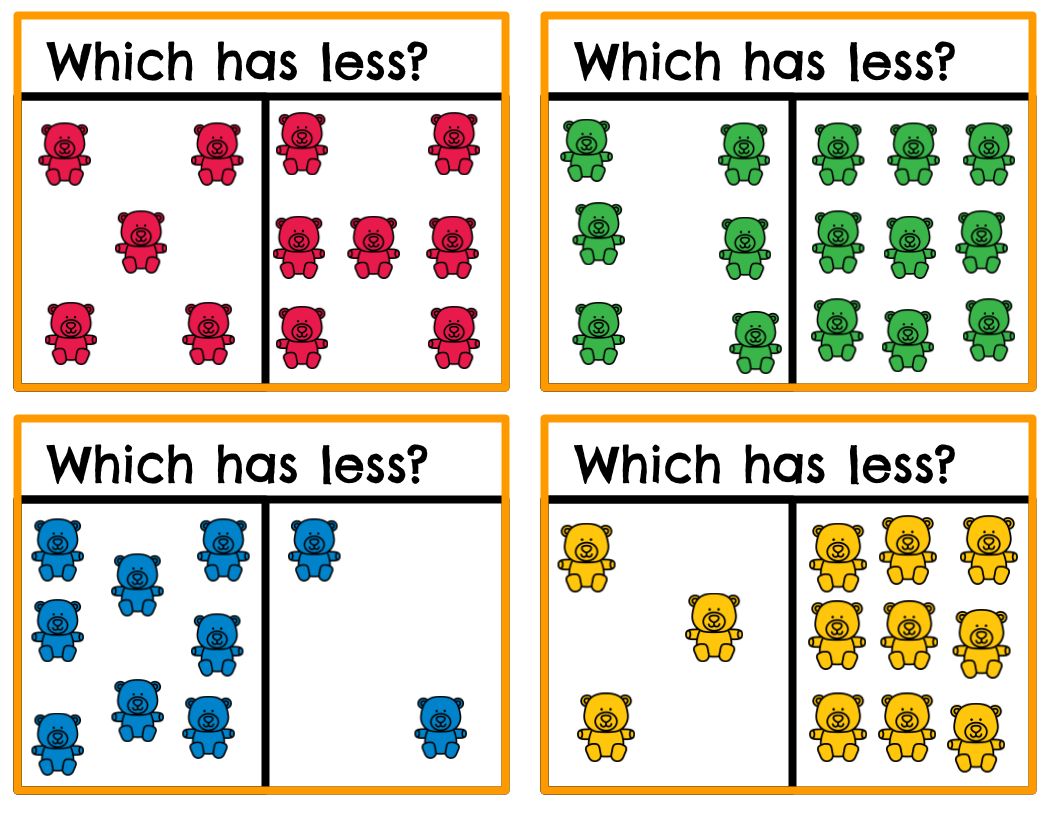 More or Less Task Cards