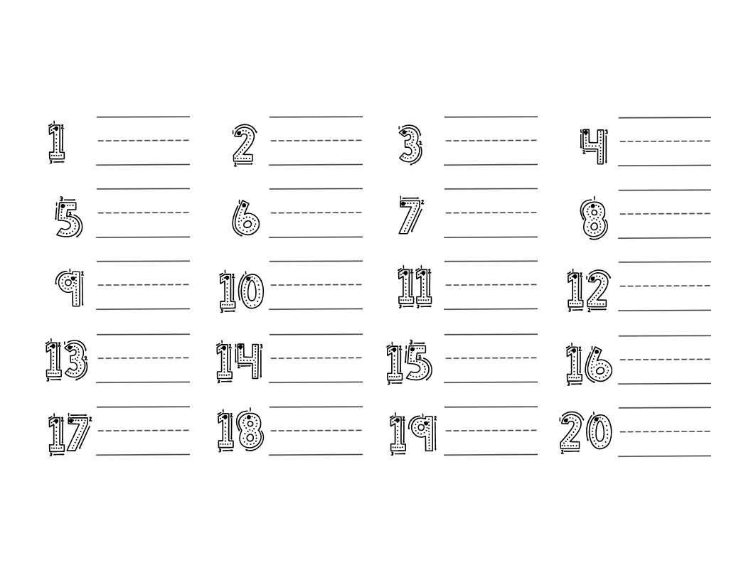 Number Trace and Write