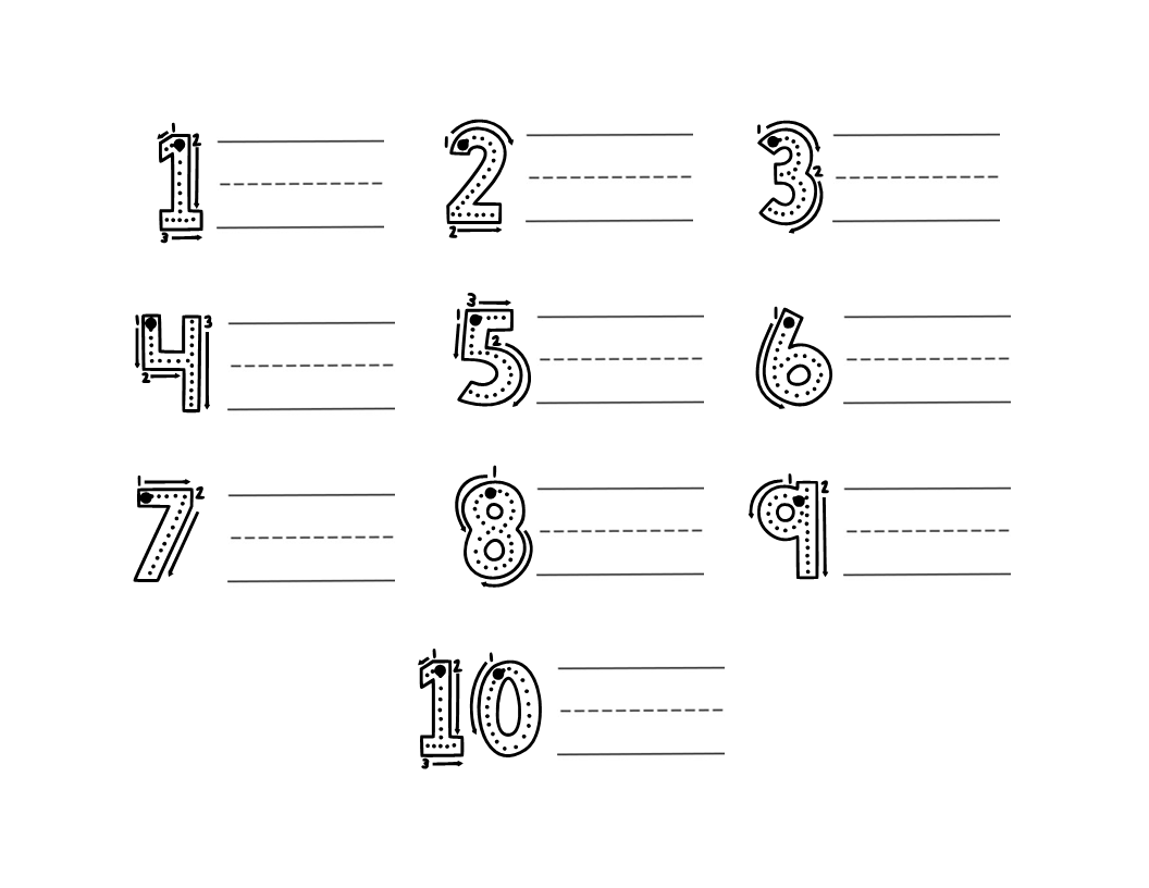 Number Trace and Write