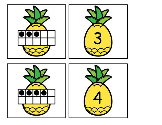 Pineapple Ten Frame Counting