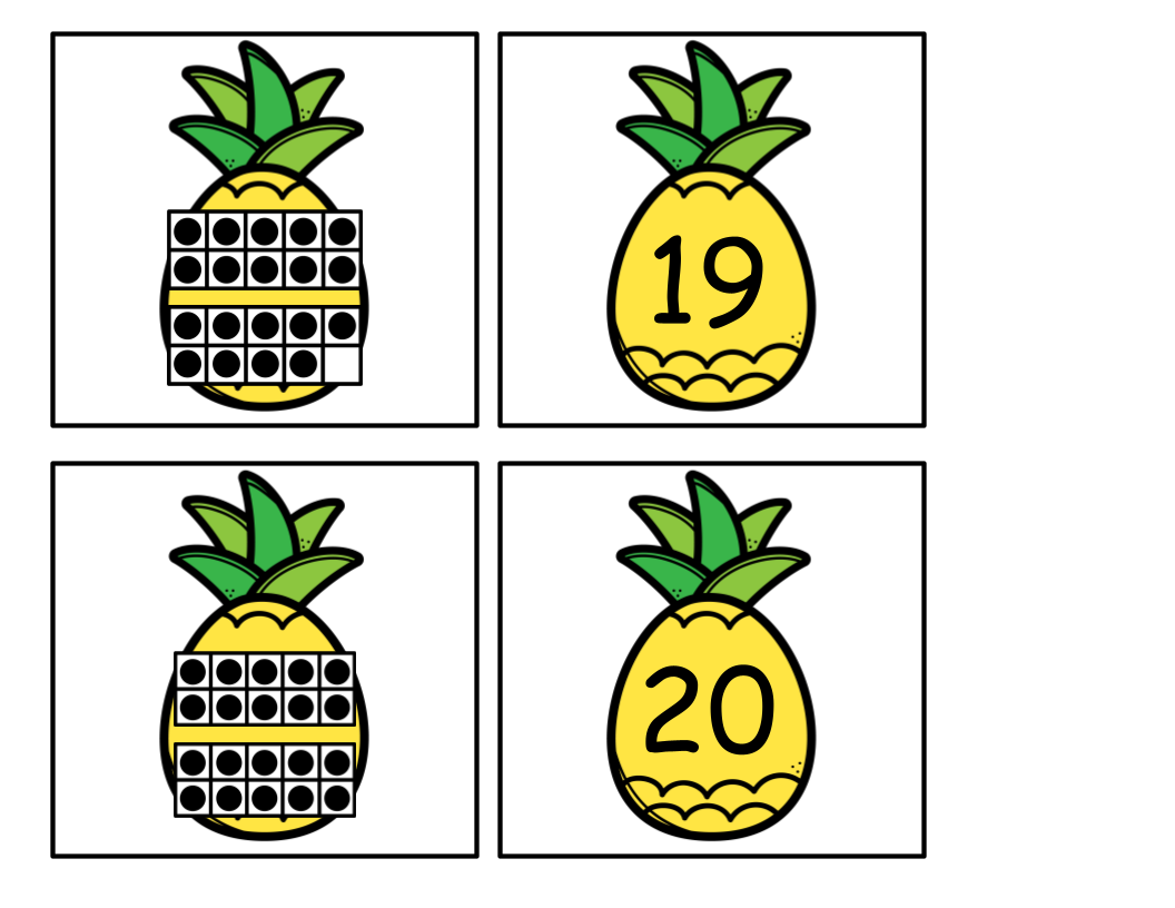 Pineapple Ten Frame Counting