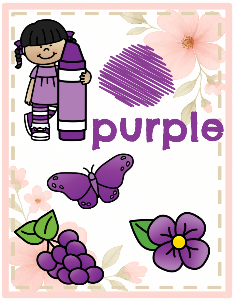 Pink Floral Color Posters