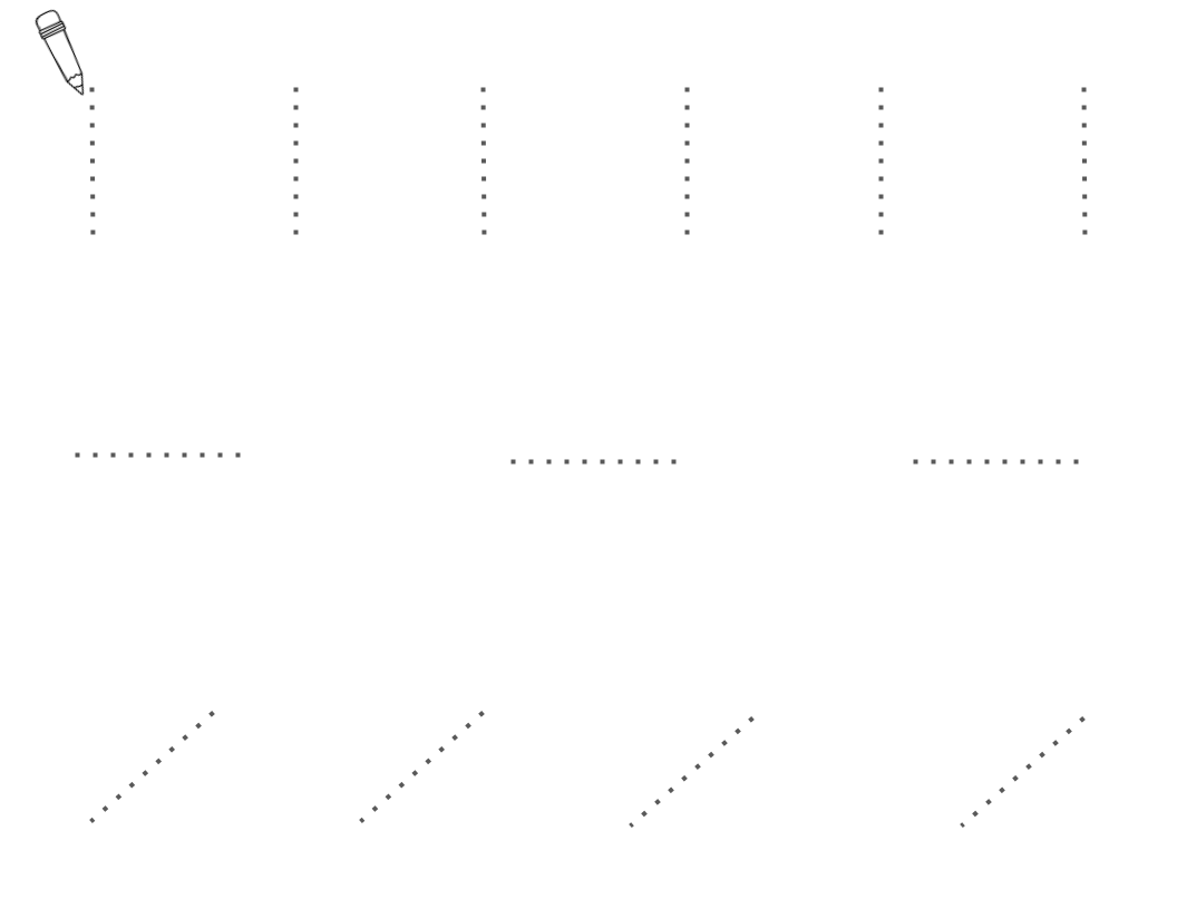 Pre-writing line tracing