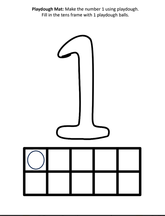 1-20 Bingo Dot/Playdough Mat