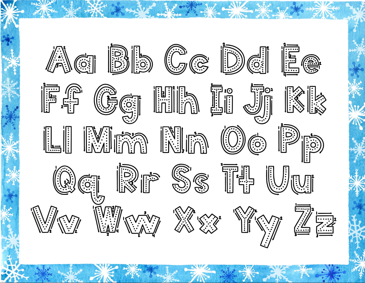 Winter Alphabet Tracing