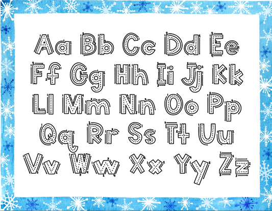 Winter Alphabet Tracing