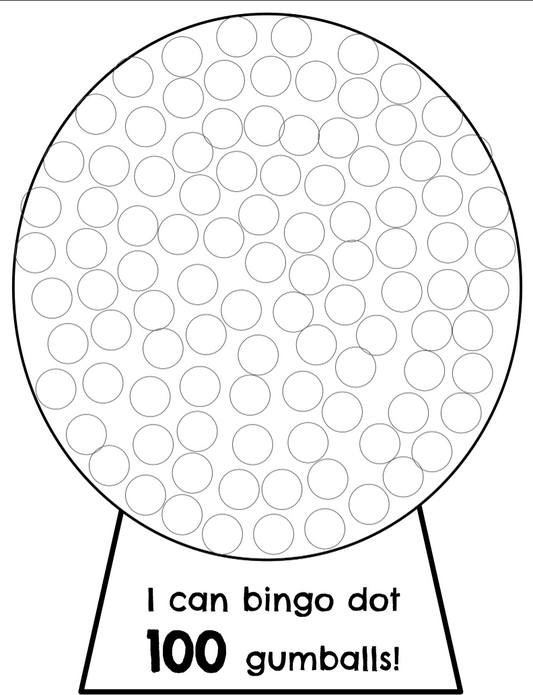 100 Gum balls Bingo Dot