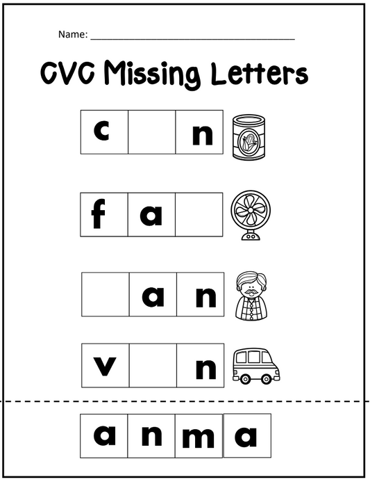 CVC Missing Letters