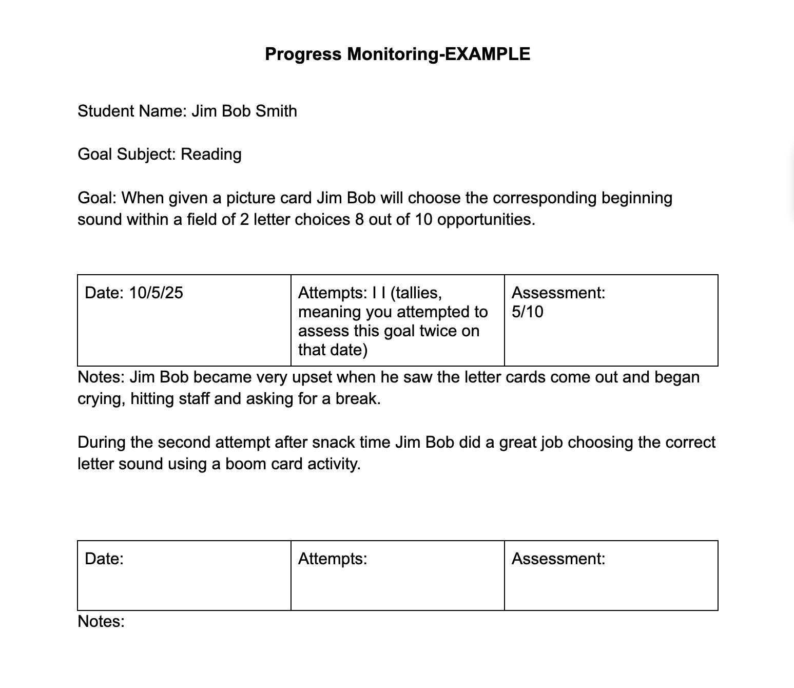 Progress Monitoring – Lotus Learning