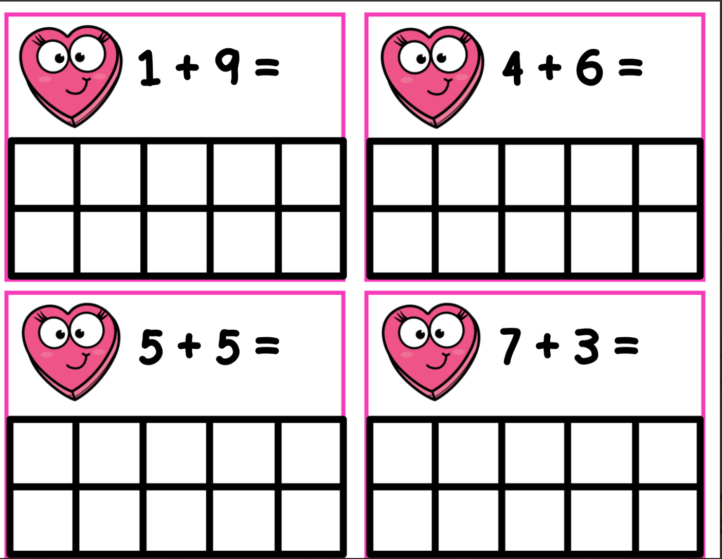 Valentine's Day Addition 1-10
