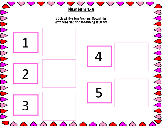 Valentine's Day Ten Frame
