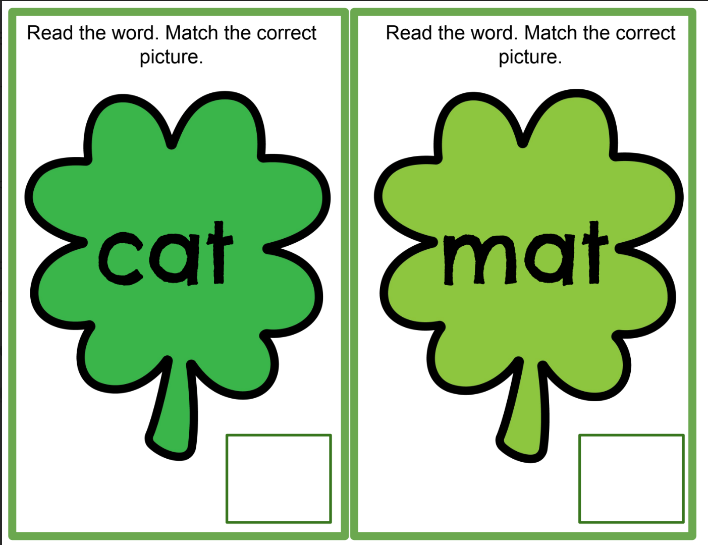 St. Patrick's Day CVC Cards