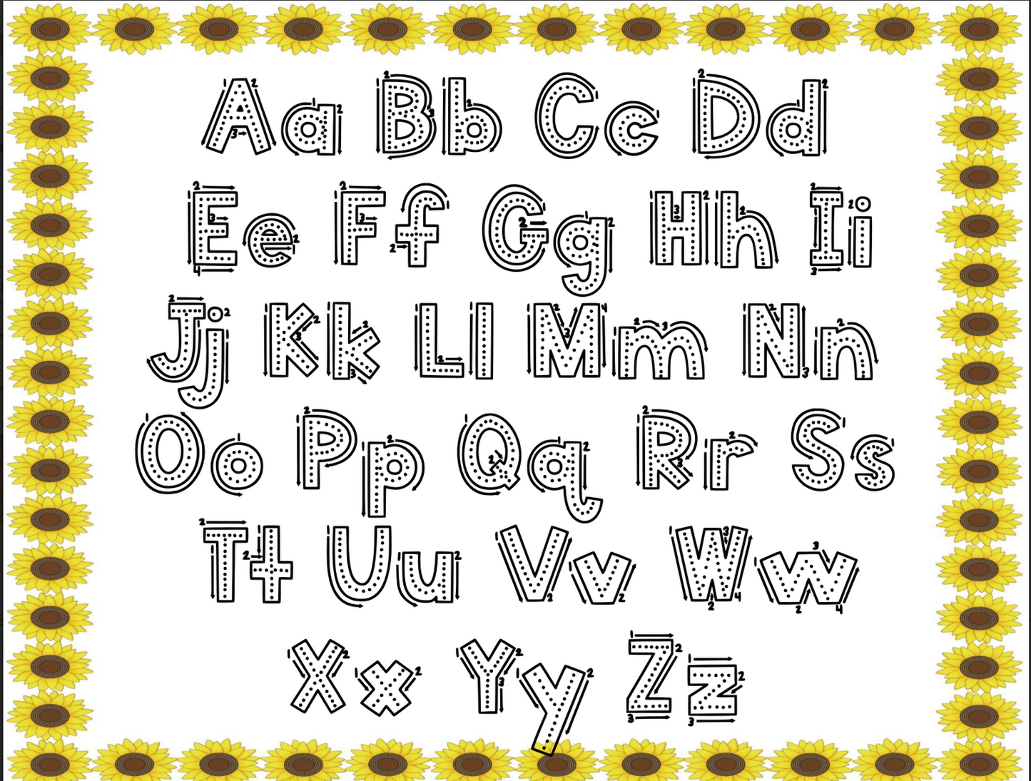 Fall Alphabet Tracing